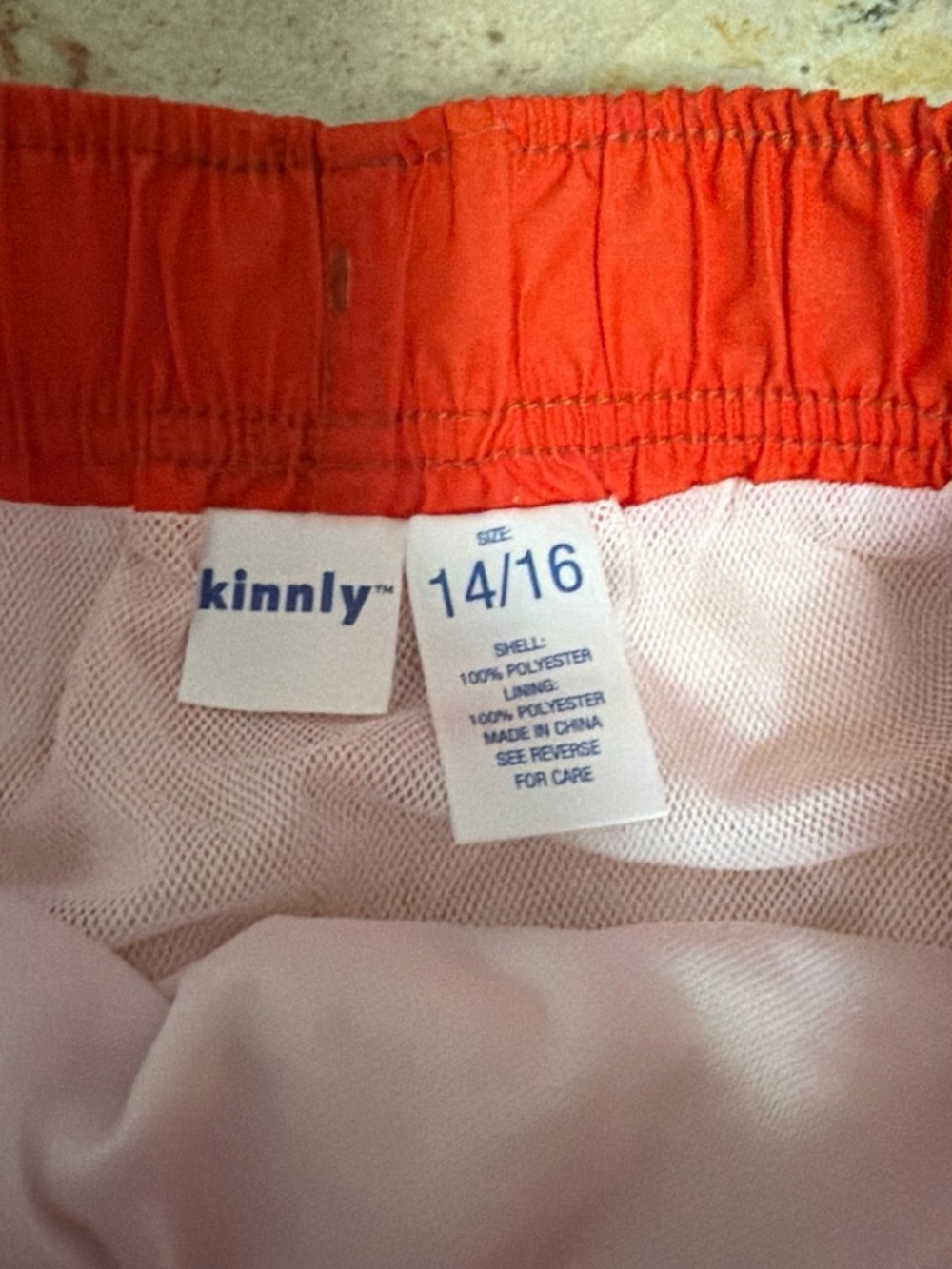 Girls' Orange Active Swim Shorts - 14/16